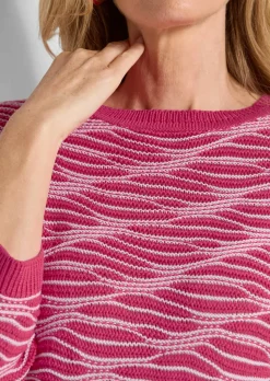 Strickpullover mit Wellenmuster