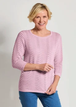 Strickpullover mit Wellenstruktur