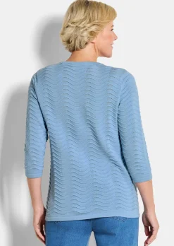 Strickpullover mit Wellenstruktur