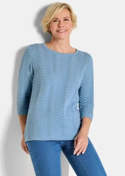 Strickpullover mit Wellenstruktur