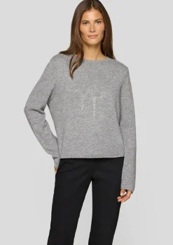 Strickpullover mit Wolle und Modal