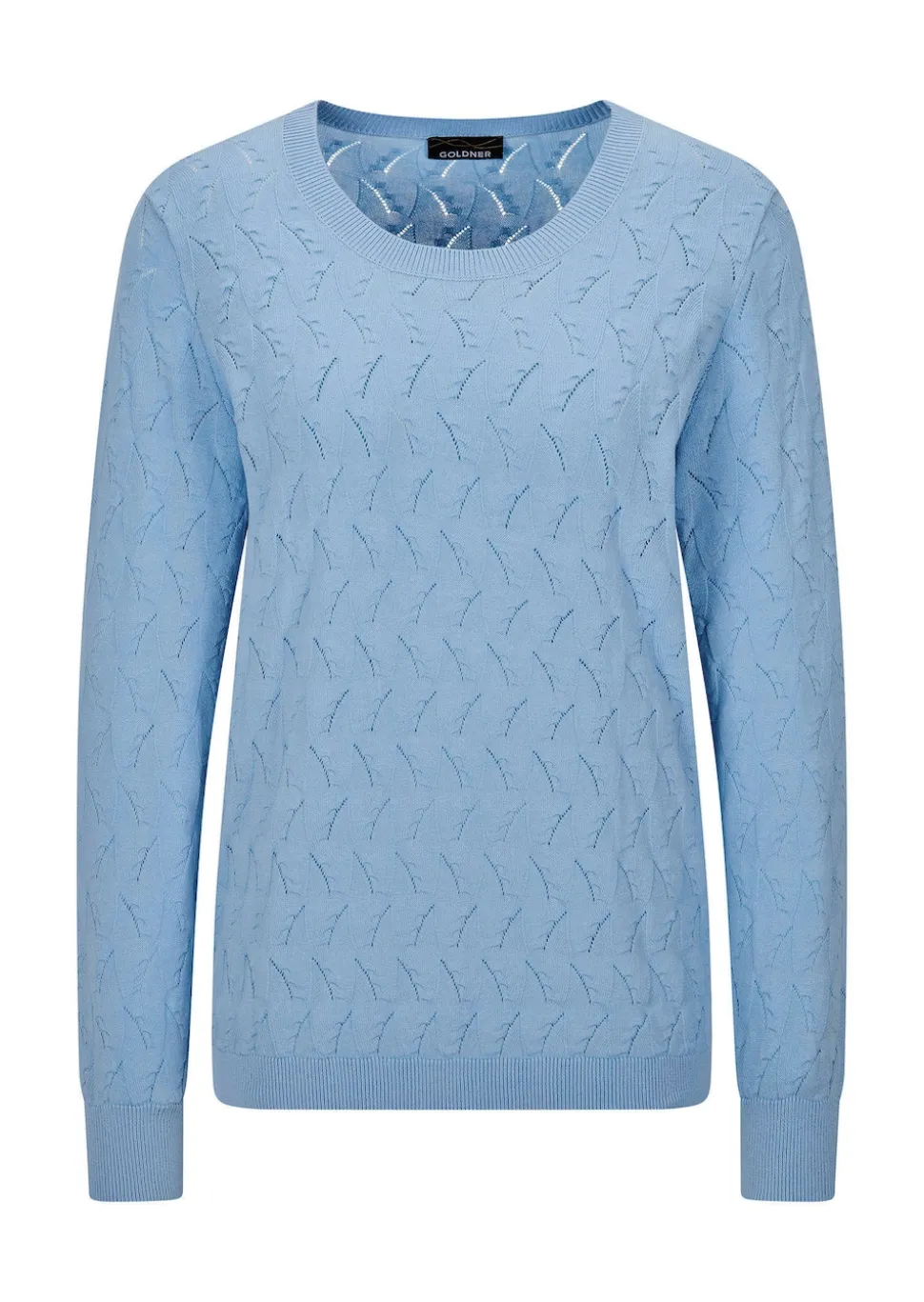Strickpullover mit Zickzack-Zopfmuster