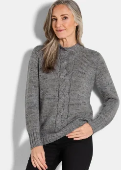 Strickpullover mit Zopfstrick