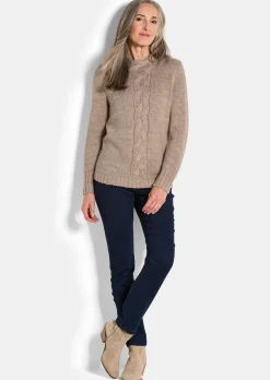 Strickpullover mit Zopfstrick