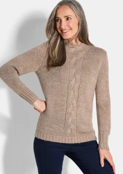Strickpullover mit Zopfstrick