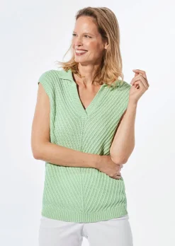 Stricktop mit V-Ausschnitt