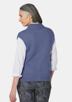 Strickweste mit aufgesetzten Taschen