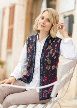 Strickweste mit aufwändigem Jacquardmuster