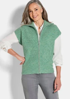 Strickweste mit Reißverschluss