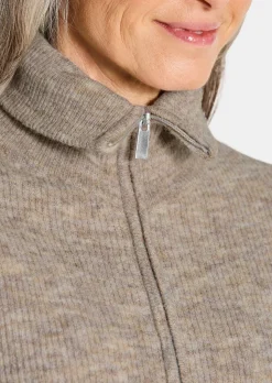 Strickweste mit Reißverschluss