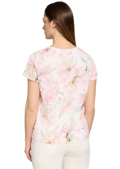Strukturiertes Shirt mit Blumenmuster