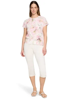 Strukturiertes Shirt mit Blumenmuster