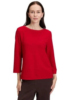 Strukturiertes Shirt mit Glanzblende