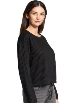 Strukturiertes Shirt mit Längsstreifen