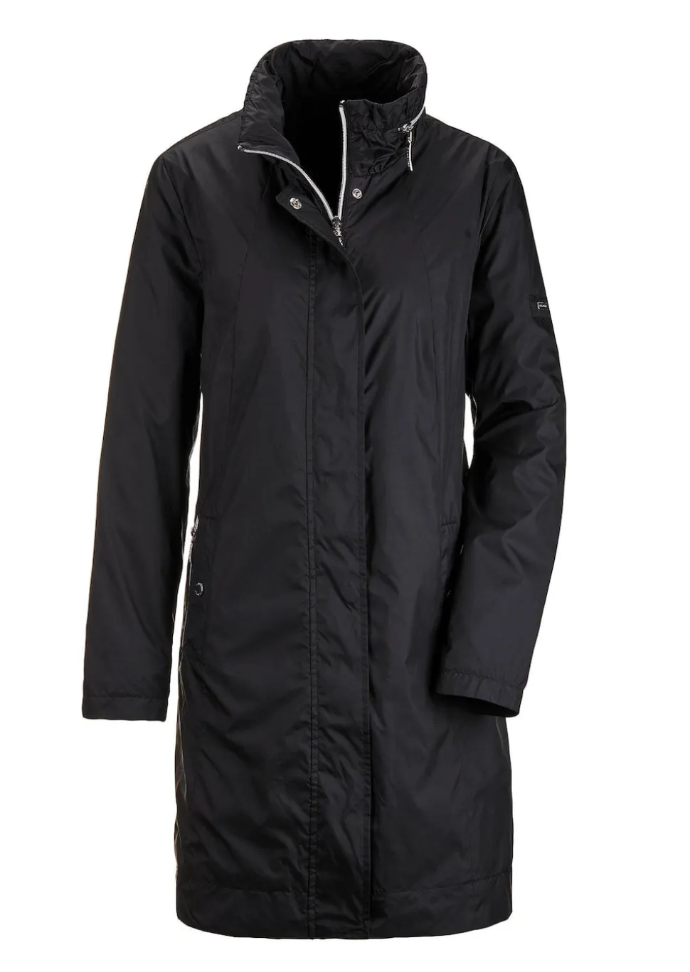 Super leichte Longjacke mit versteckter Kapuze