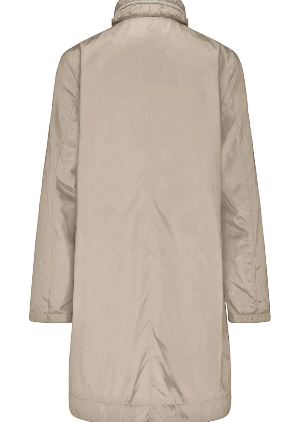 Super leichte Longjacke mit versteckter Kapuze
