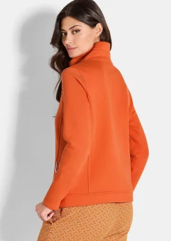 Sweatjacke mit Satin-Bändern