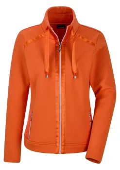 Sweatjacke mit Satin-Bändern