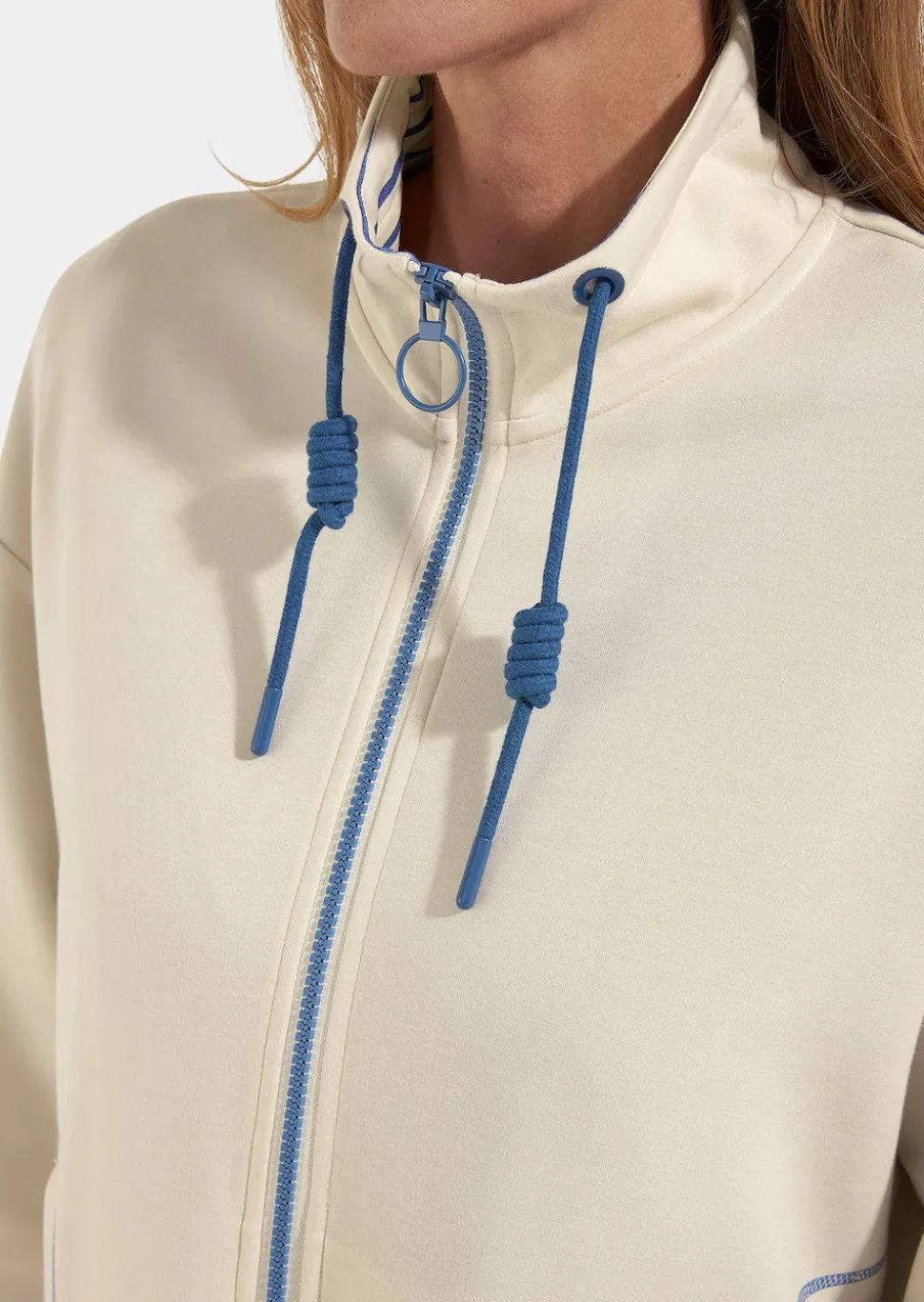 Sweatjacke mit Stehkragen