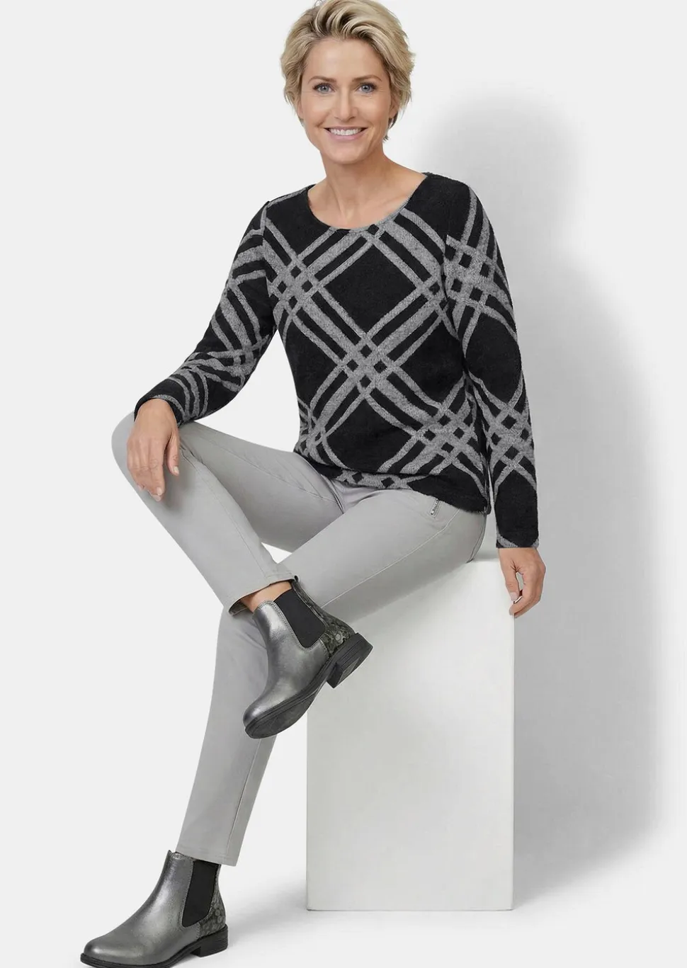Sweatshirt aus pflegeleichtem Jersey