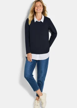 Sweatshirt in 2-in-1-Optik