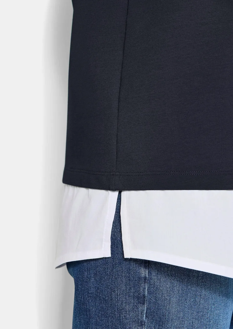 Sweatshirt in 2-in-1-Optik
