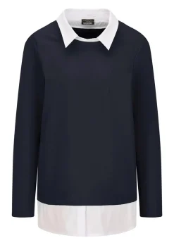 Sweatshirt in 2-in-1-Optik