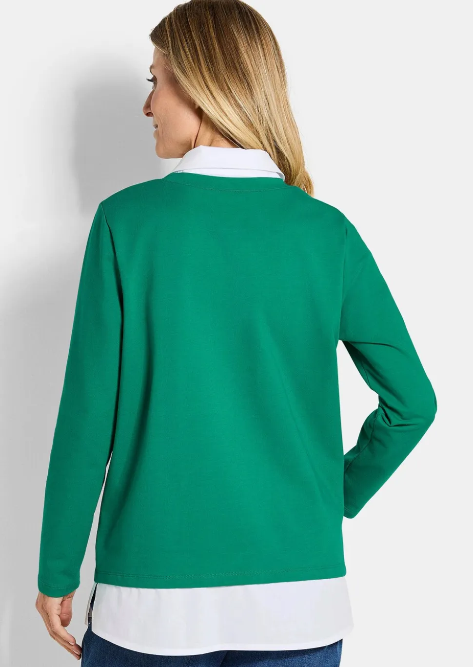 Sweatshirt in 2-in-1-Optik