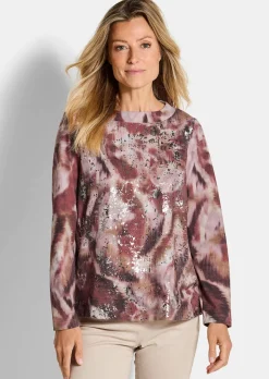 Sweatshirt in Metallic-Optik