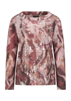 Sweatshirt in Metallic-Optik