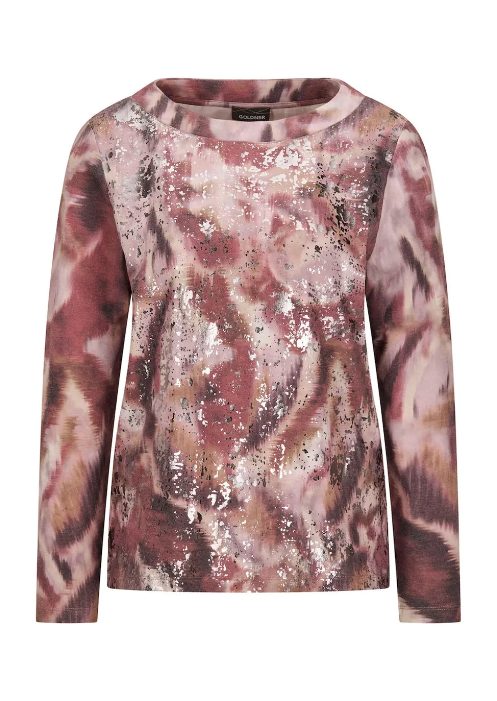 Sweatshirt in Metallic-Optik
