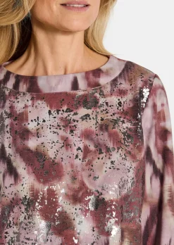 Sweatshirt in Metallic-Optik