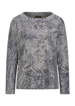 Sweatshirt in Metallic-Optik