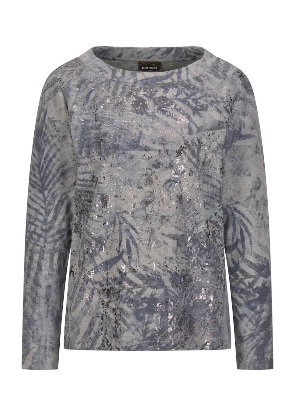 Sweatshirt in Metallic-Optik