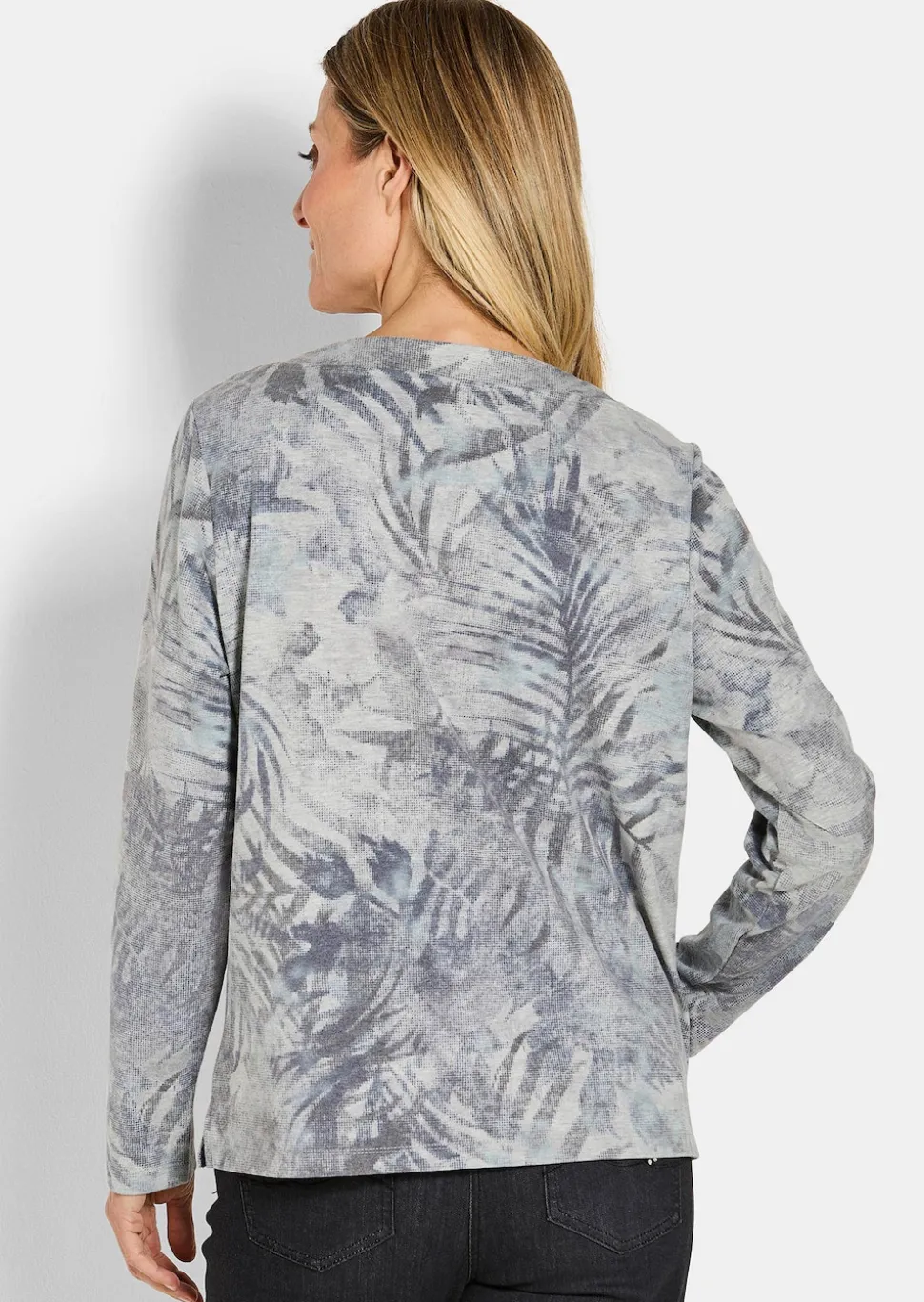 Sweatshirt in Metallic-Optik