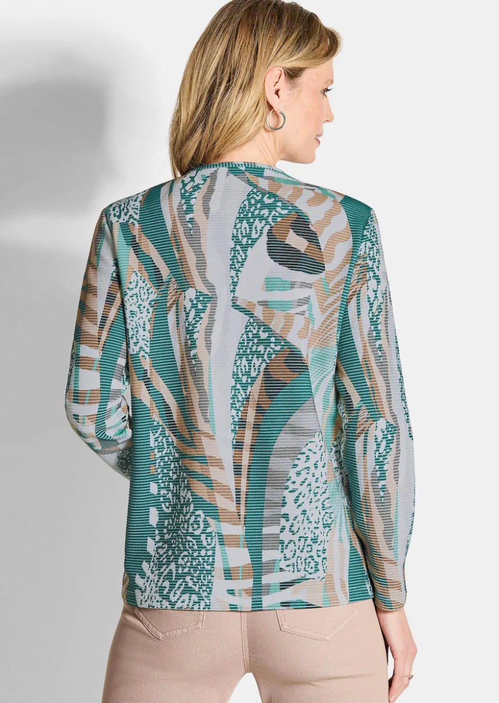 Sweatshirt in Ottoman-Optik