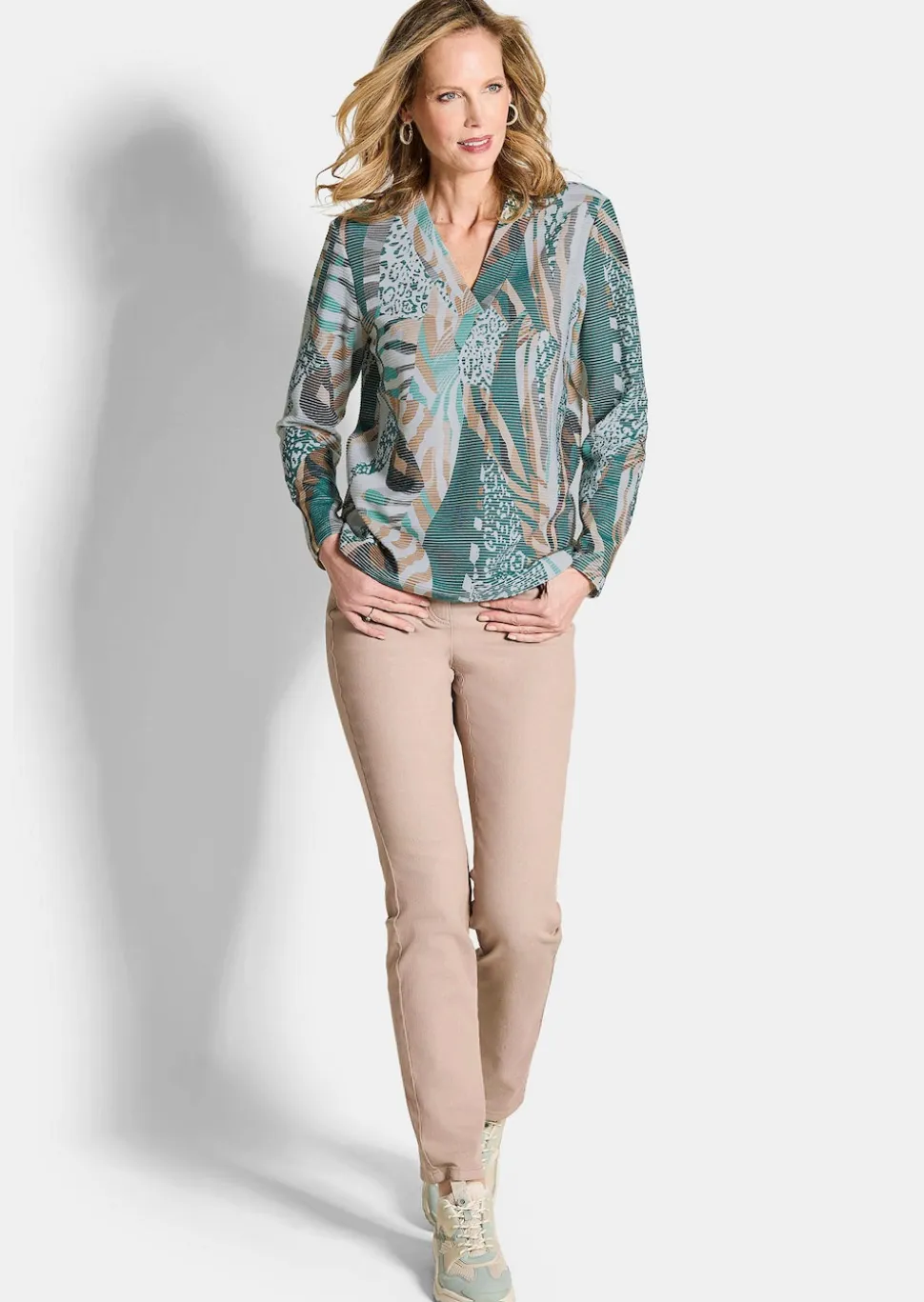 Sweatshirt in Ottoman-Optik