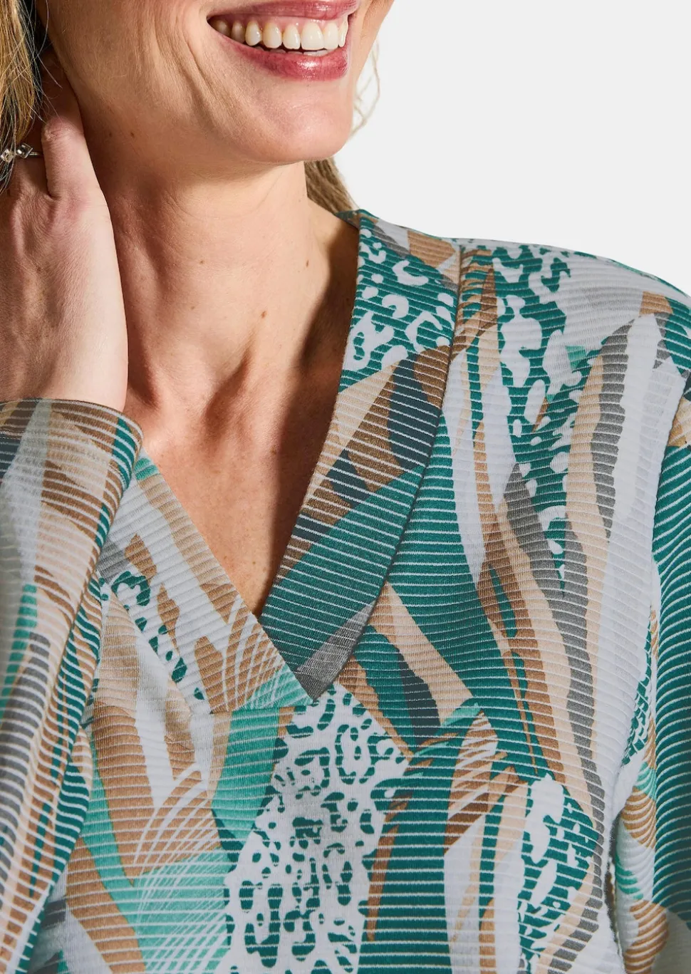 Sweatshirt in Ottoman-Optik