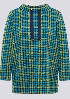 Sweatshirt mit Hahnentrittmuster