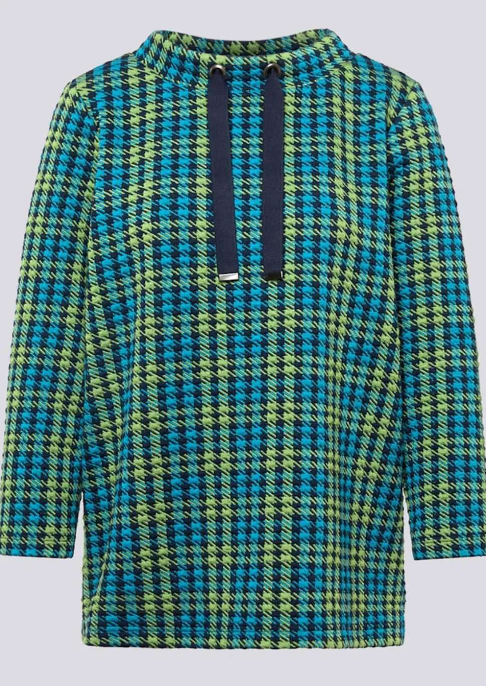 Sweatshirt mit Hahnentrittmuster