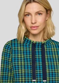 Sweatshirt mit Hahnentrittmuster