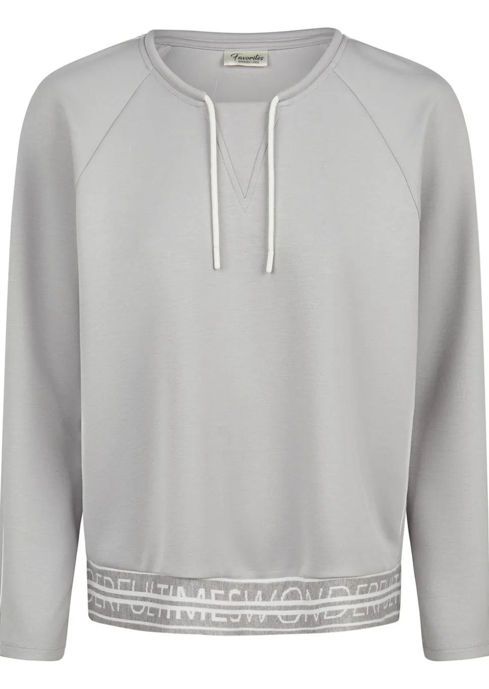Sweatshirt mit Kordelzug und Paspeln