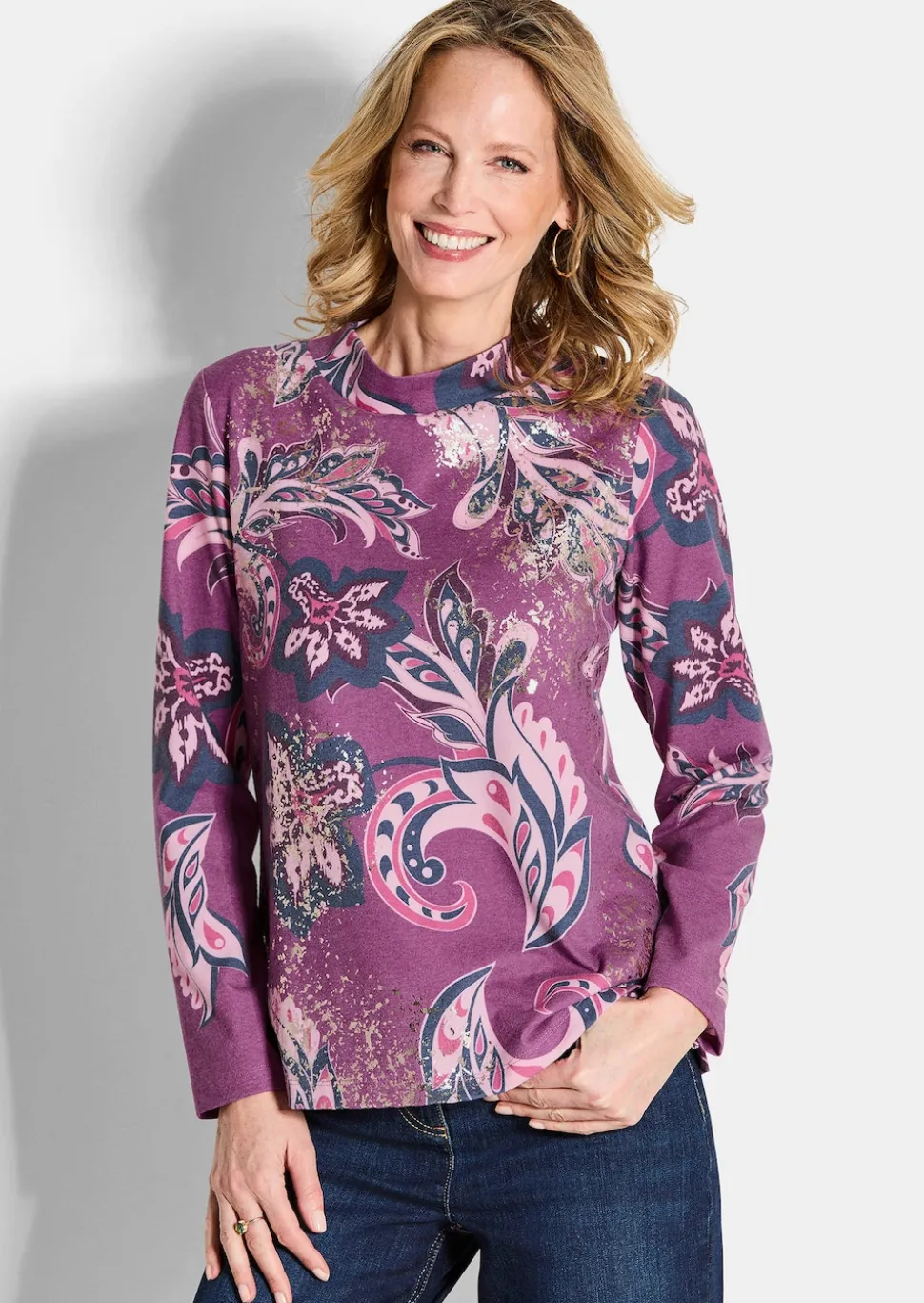 Sweatshirt mit Paisley-Muster