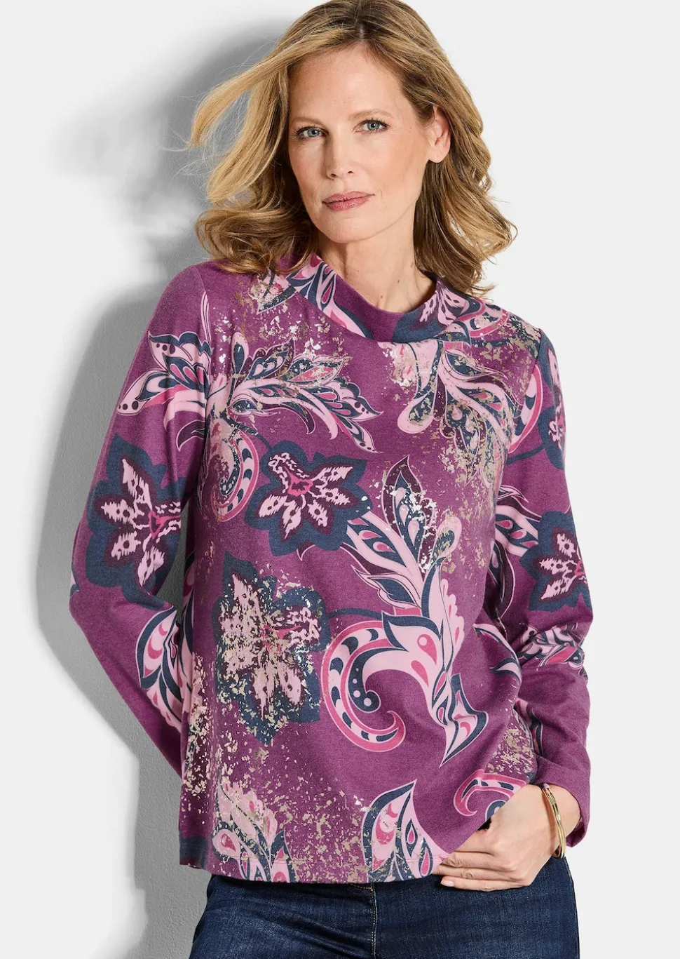 Sweatshirt mit Paisley-Muster