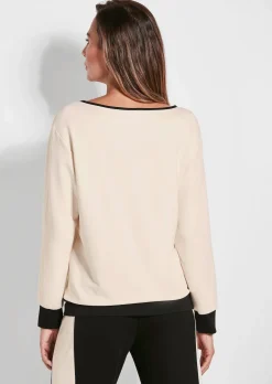 Sweatshirt mit weitem Rundhalsausschnitt