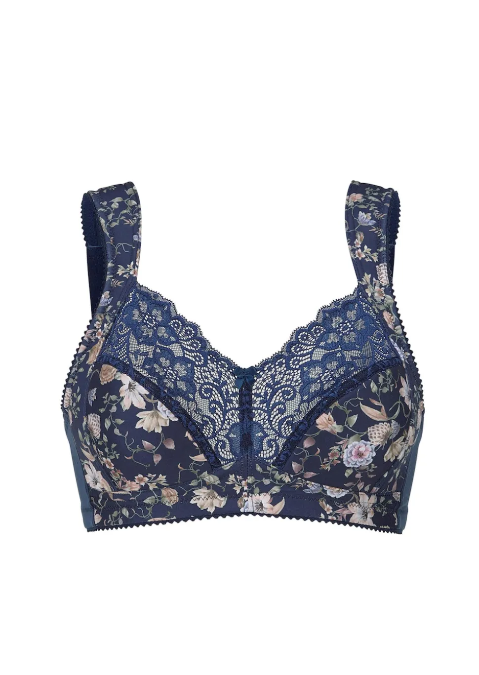 Taillenslip mit Blumendruck und Spitze