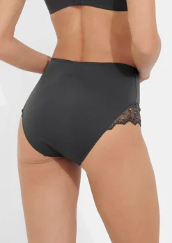 Taillenslip mit floraler Stickereispitze