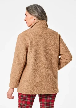 Teddy Jacke mit Stehkragen