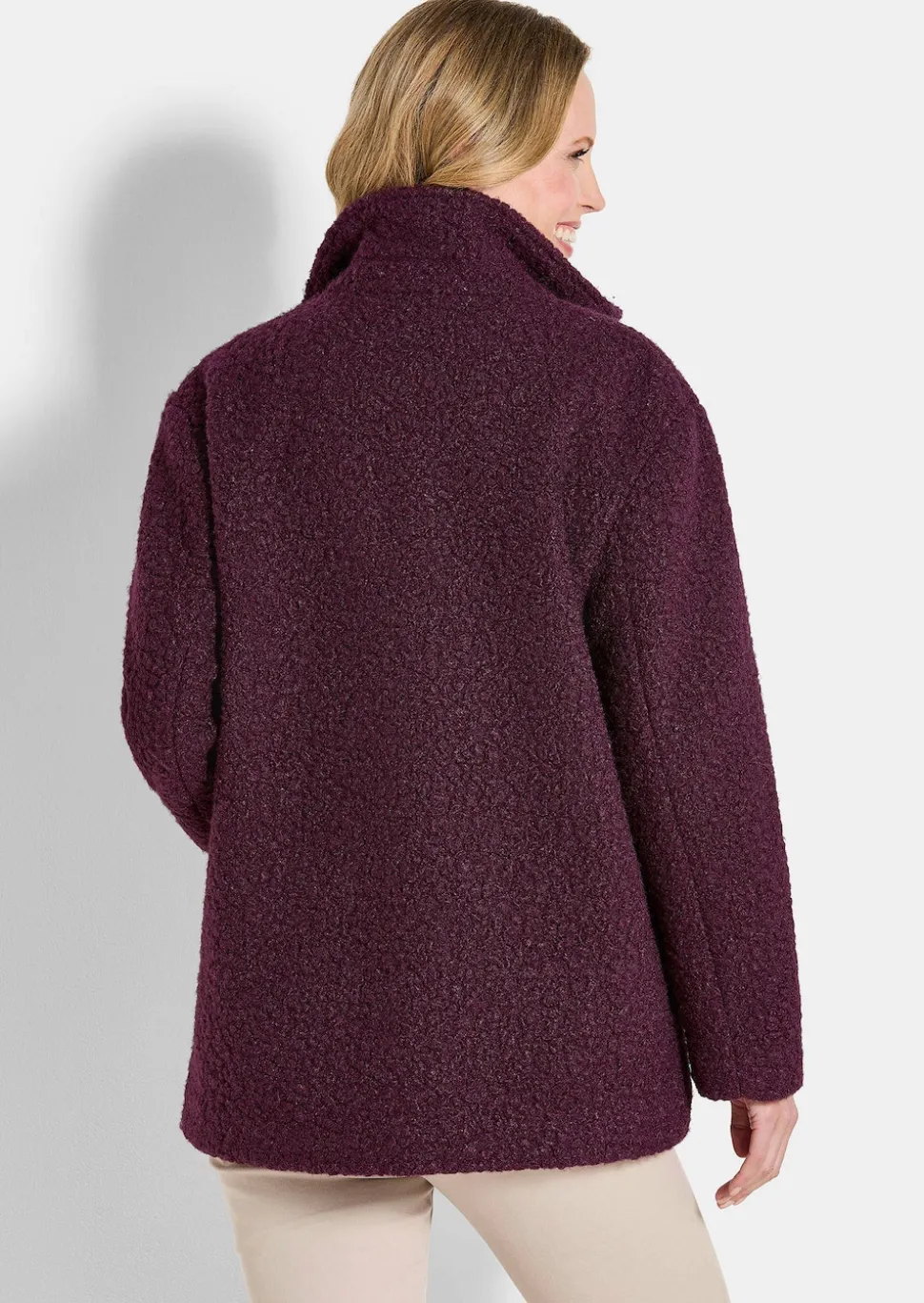 Teddy Jacke mit Stehkragen