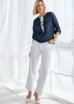 Transparente Strickjacke mit Glanzgarn